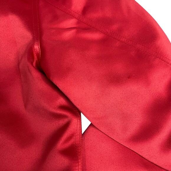 Philadelphia Phillies Red Satin Varsity Jacket Stewart & Strauss M MLB Letterman - Picture 7 of 10